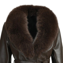 Načítať obrázok do zobrazovača galérie, Dámsky pravý kožený kabát s pravou kožušinou “MADEN” Dámsky pravý kožený kabát Topkozuchy.sk
