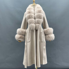 Načítať obrázok do zobrazovača galérie, Dámsky luxusný kašmírový kabát s mohutným golierom GEORGINA Topkožuchy.sk
